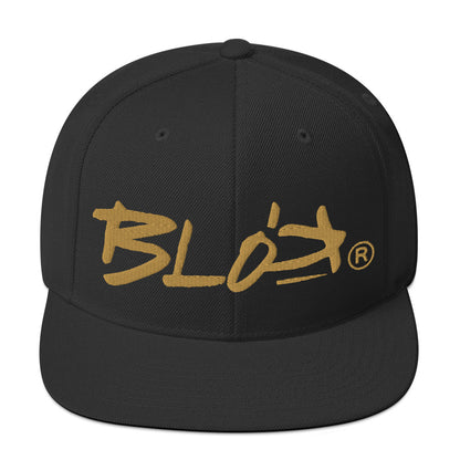 BLOK Underscore - Women's Snapback Hat - Gold Embroidery