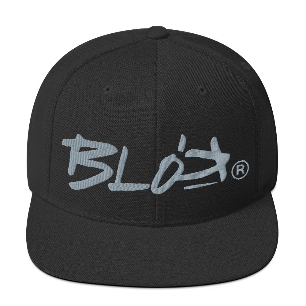 BLOK Underscore - Women's Snapback Hat - Grey Embroidery