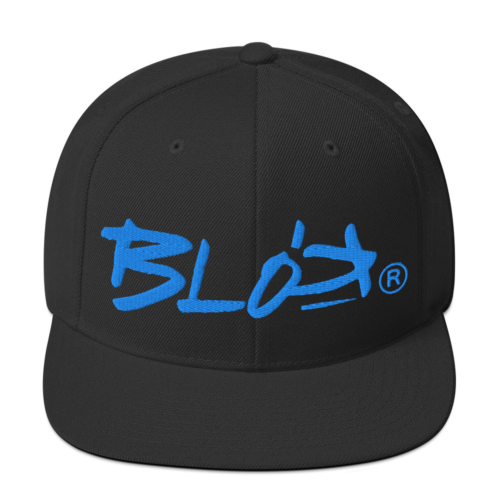 BLOK Underscore - Women's Snapback Hat - Bright Blue Embroidery