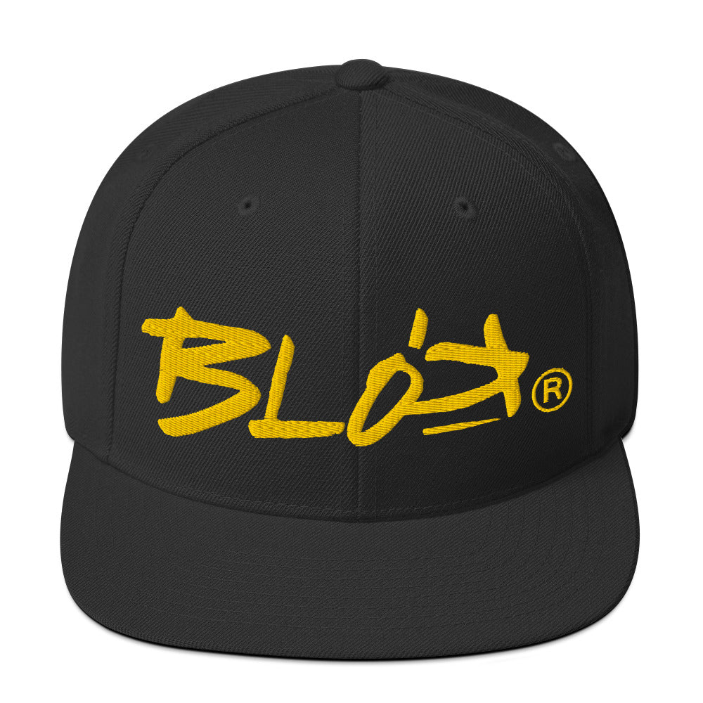 BLOK Underscore - Women's Snapback Hat - Yellow Embroidery