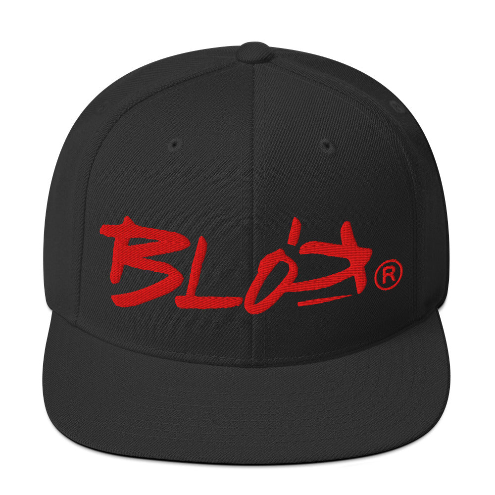 BLOK Underscore - Women's Snapback Hat - Red Embroidery