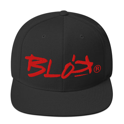 BLOK Underscore - Women's Snapback Hat - Red Embroidery