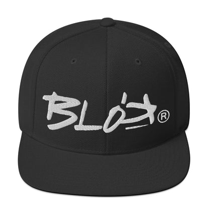 BLOK Underscore - Women's Snapback Hat - White Embroidery