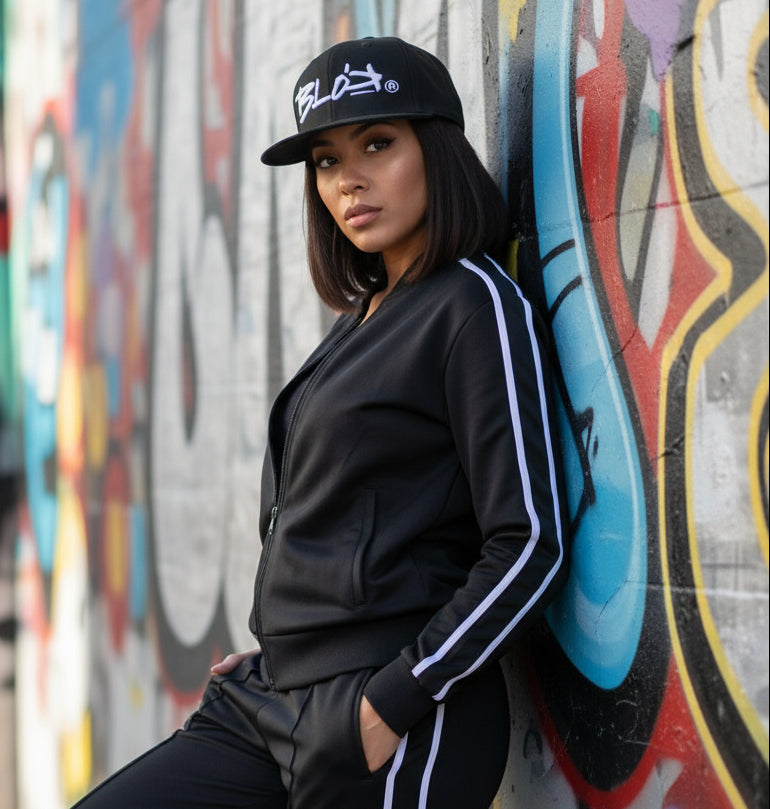 BLOK Defy Gravity - Snapback Hat - White Embroidery - Women's