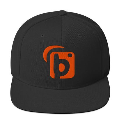 BLOK Original Logo - Women's Snapback Hat - 3D Orange Embroidery