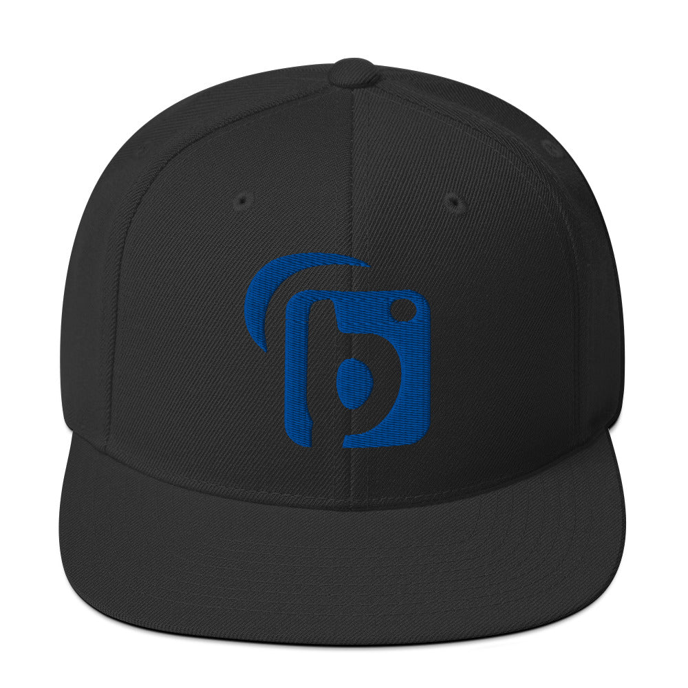 BLOK Original Logo - Women's Snapback Hat - Blue 3D Embroidery