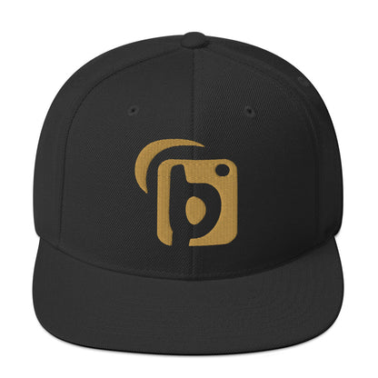 BLOK Original Logo - Women's Snapback Hat - Gold 3D Embroidery