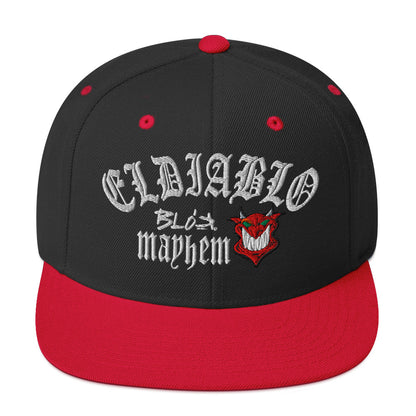 El Diablo - Women's Snapback Hat - White Embroidery