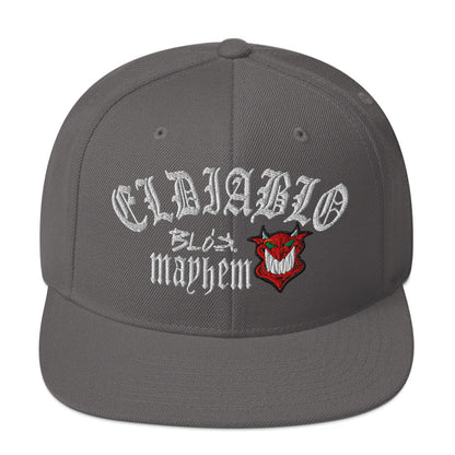 El Diablo - Snapback Hat White Embroidery
