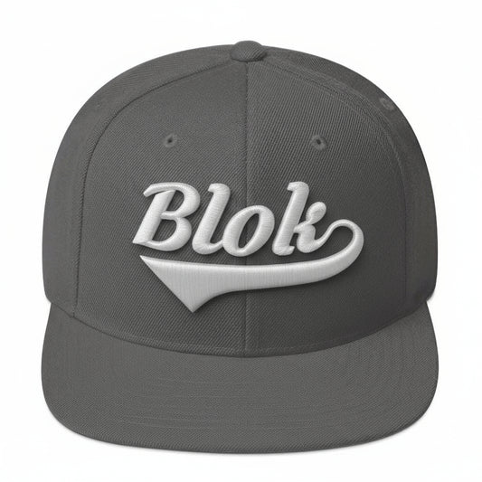 Blok Classic Logo - Snapback Hat - White 3D Embroidery