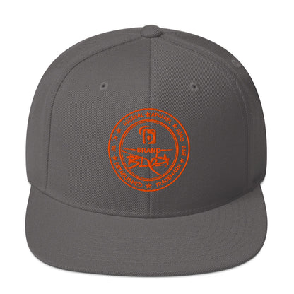 Original Apparel Stamp - Snapback Hat - Orange Embroidery