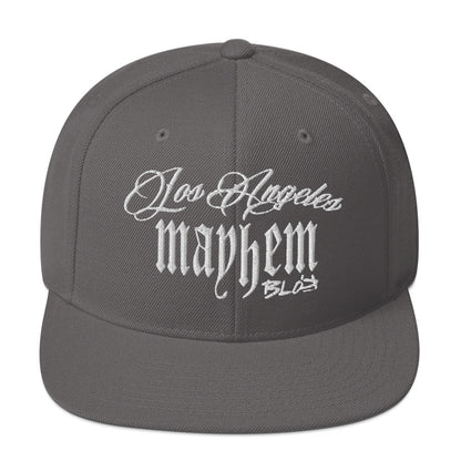 BLOK LA Mayhem - Women's Snapback Hat - White Embroidery