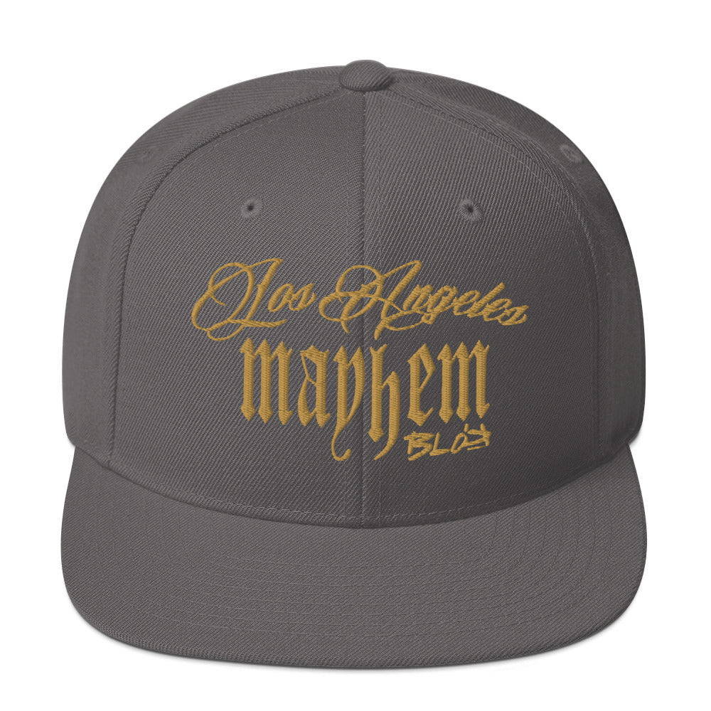 BLOK LA Mayhem - Women's Snapback Hat - Gold Embroidery