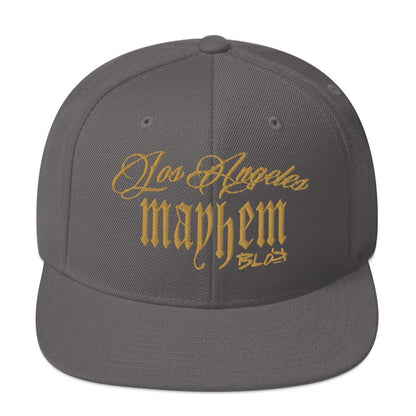 BLOK LA Mayhem - Women's Snapback Hat - Gold Embroidery