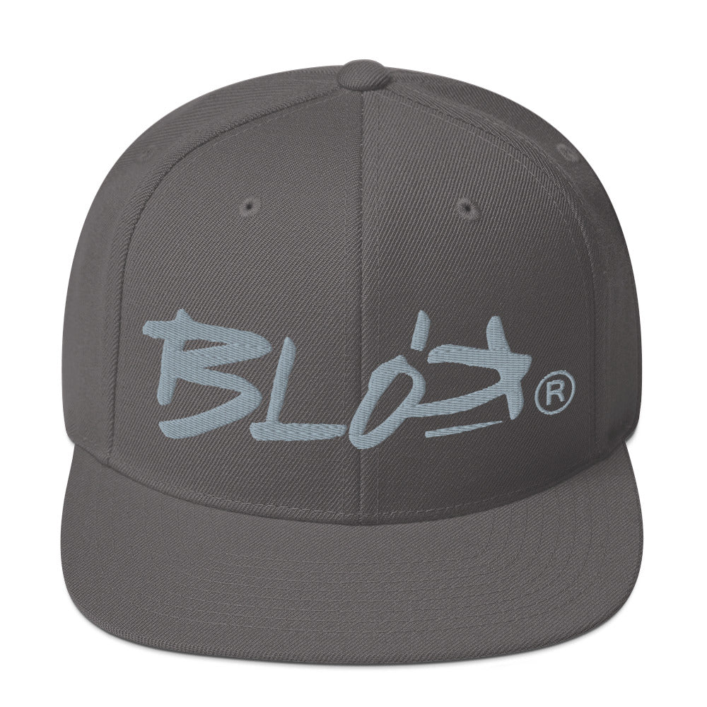 BLOK Underscore - Women's Snapback Hat - Grey Embroidery