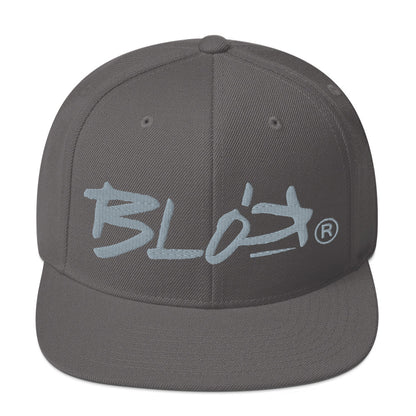 BLOK Underscore - Women's Snapback Hat - Grey Embroidery
