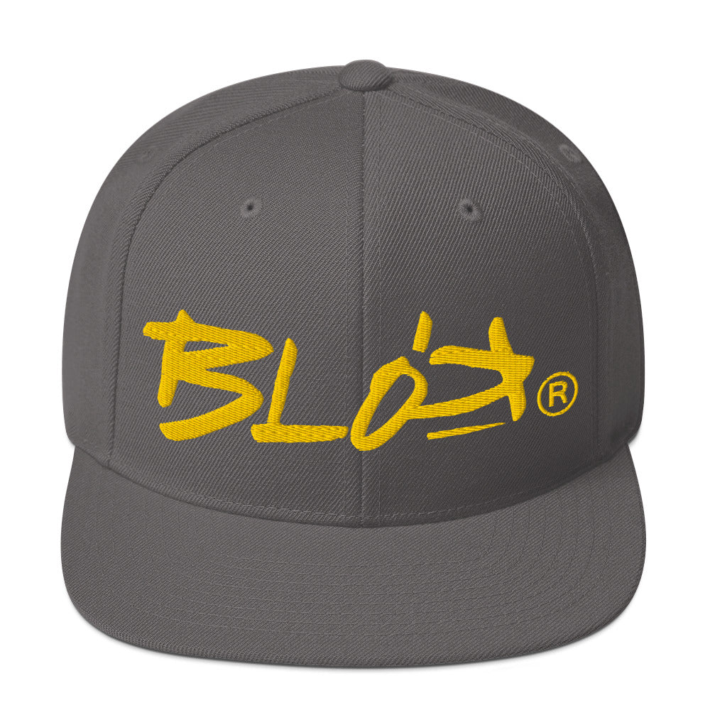 BLOK Underscore - Women's Snapback Hat - Yellow Embroidery
