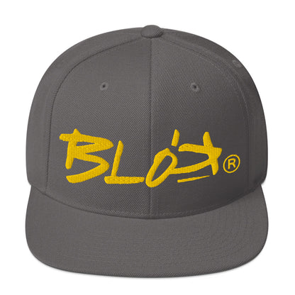 BLOK Underscore - Women's Snapback Hat - Yellow Embroidery