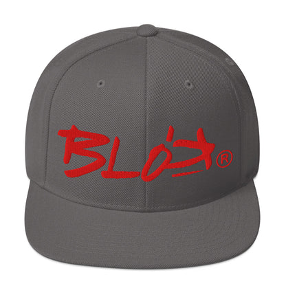 BLOK Underscore - Women's Snapback Hat - Red Embroidery