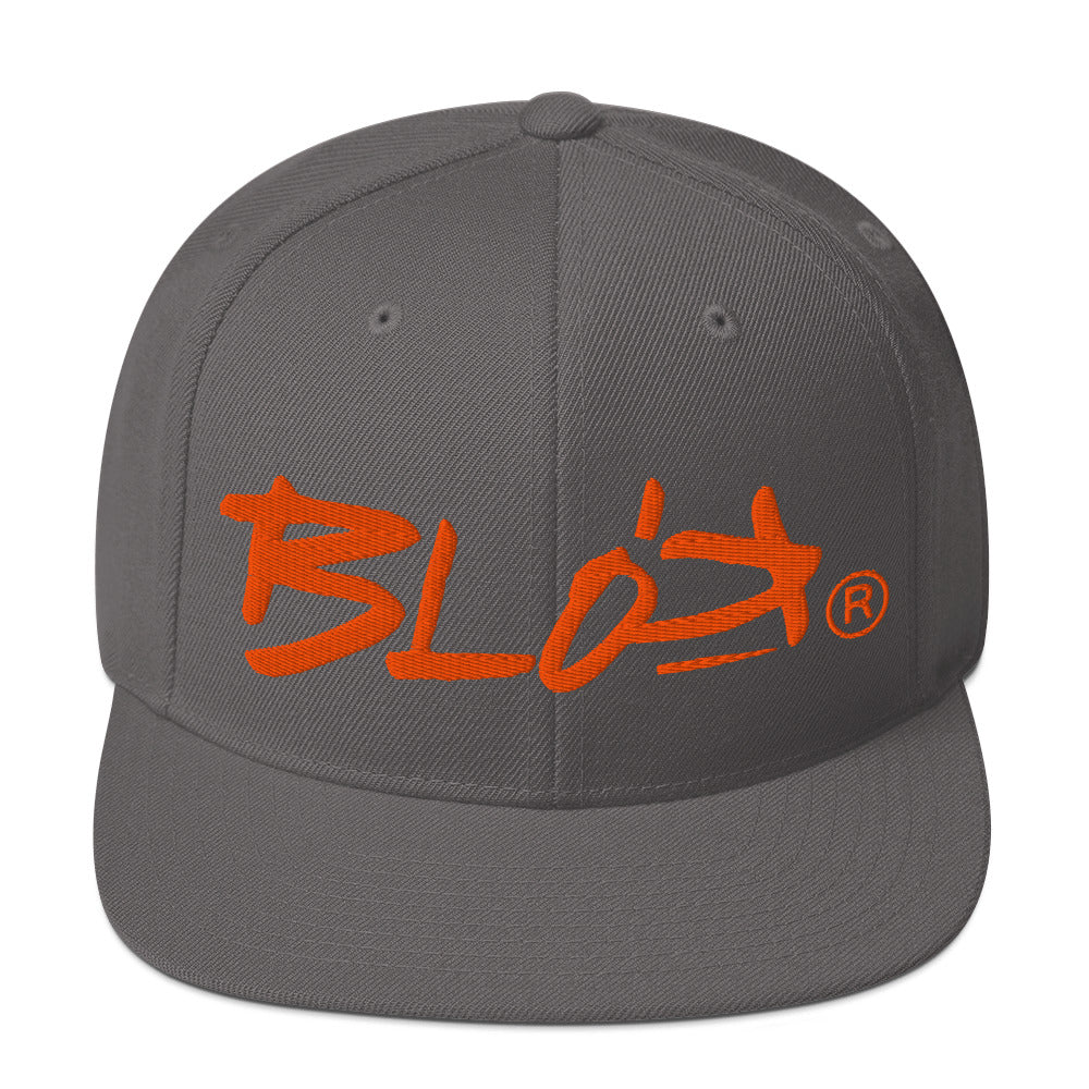 BLOK Underscore - Women's Snapback Hat - Orange Embroidery