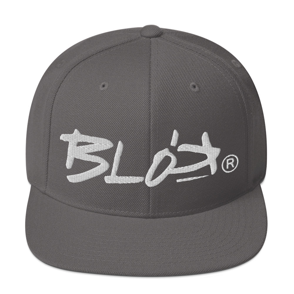 BLOK Underscore - Women's Snapback Hat - White Embroidery