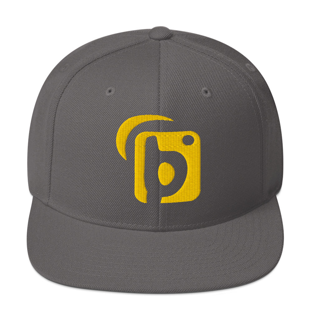 BLOK Original Logo - Women's Snapback Hat - 3D Yellow Embroidery