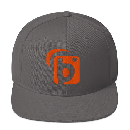 BLOK Original Logo - Women's Snapback Hat - 3D Orange Embroidery