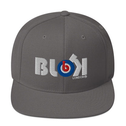 BLOK Target - Women's Snapback Hat - White Embroidery