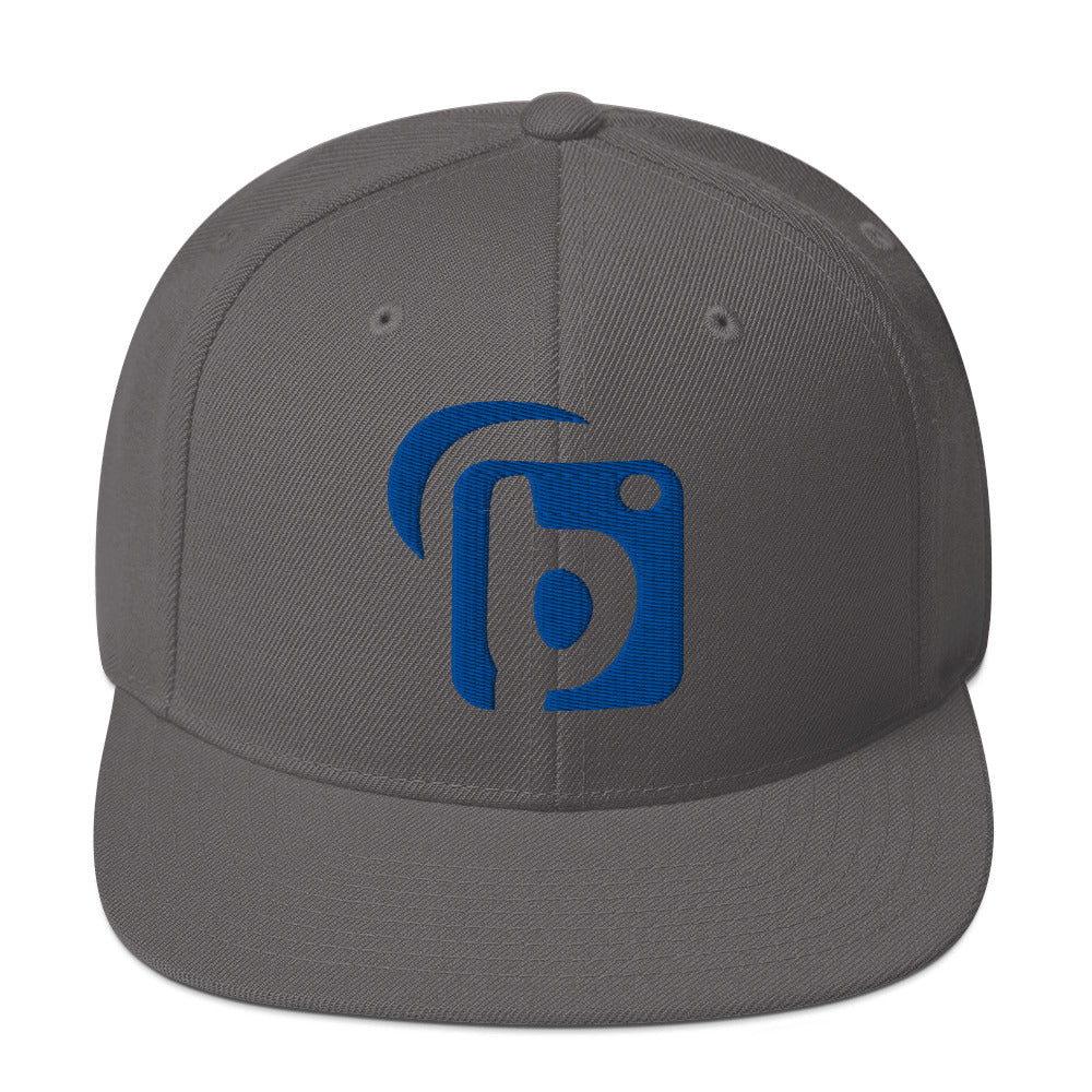 BLOK Original Logo - Women's Snapback Hat - Blue 3D Embroidery