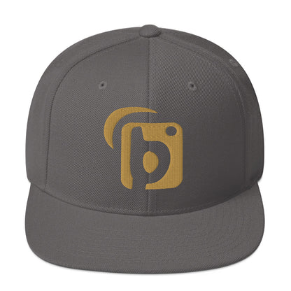 BLOK Original Logo - Women's Snapback Hat - Gold 3D Embroidery