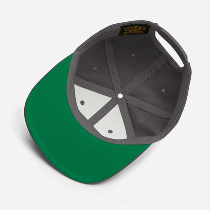 BLOK Target - Women's Snapback Hat - White Embroidery