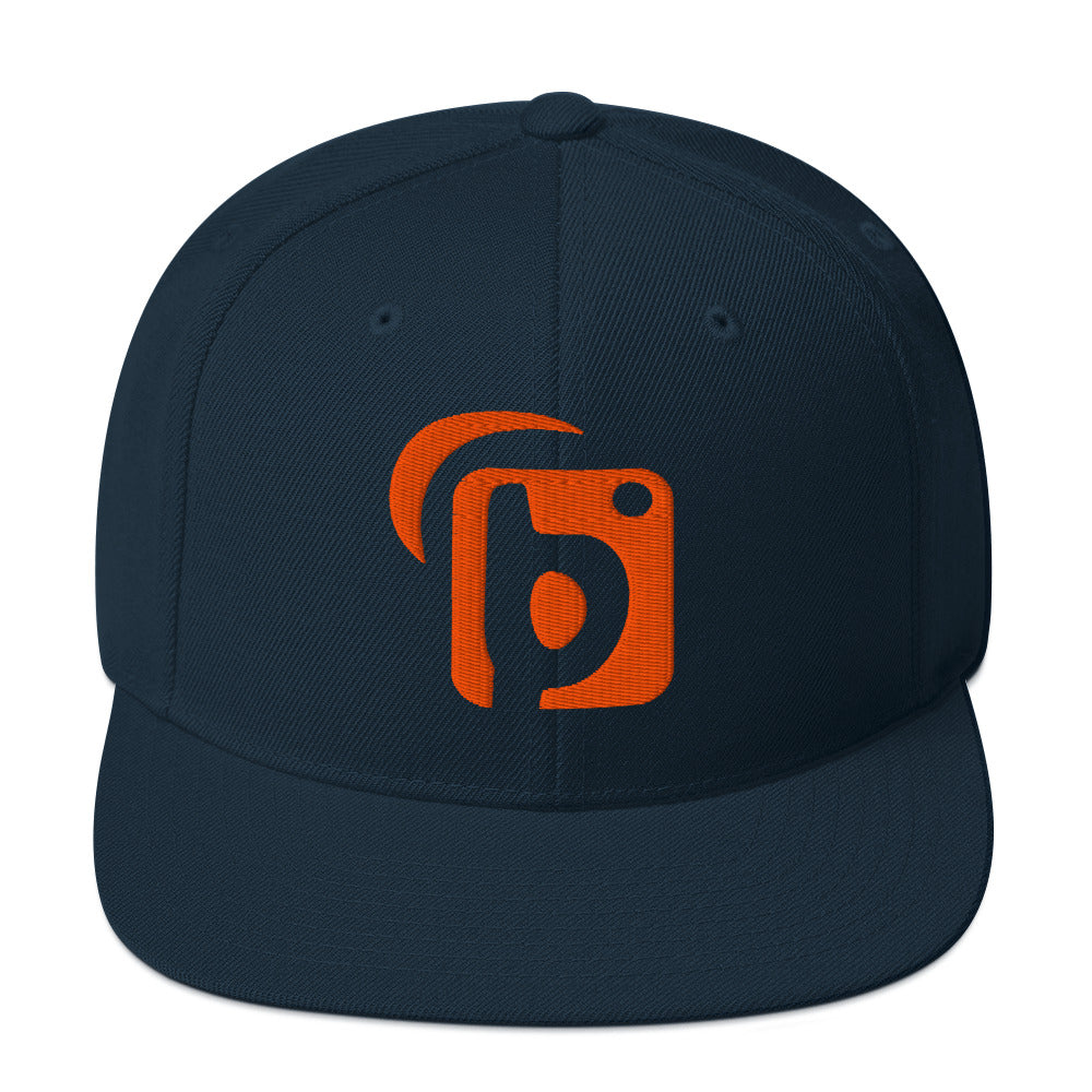 Blok Original Logo - Snapback Hat - 3D Orange Embroidery