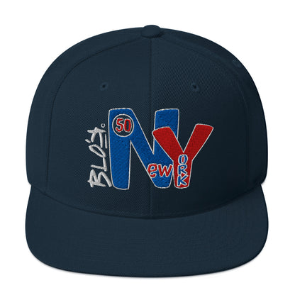 Blok New York - Snapback Hat - Red & Blue Embroidery
