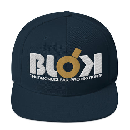 Thermonuclear Protection - Snapback Hat- Gold and White Embroidery - Women's