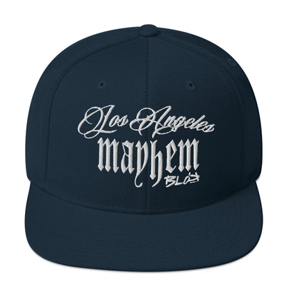 BLOK LA Mayhem - Women's Snapback Hat - White Embroidery