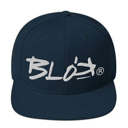 BLOK Underscore - Women's Snapback Hat - White Embroidery