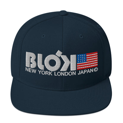 NY LDN JPN & Flag - Snapback Hat - White Embroidery - Women's