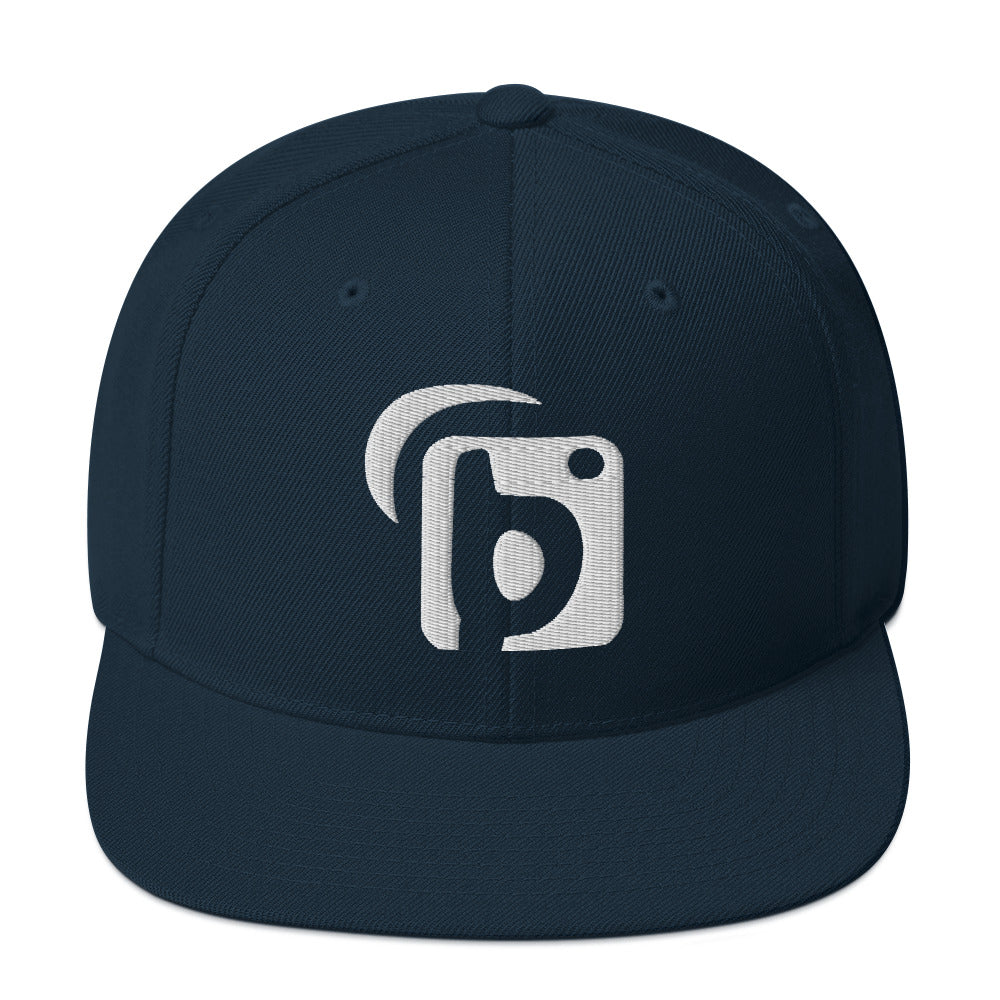 BLOK Original Logo - Women's Snapback Hat - 3D White Embroidery