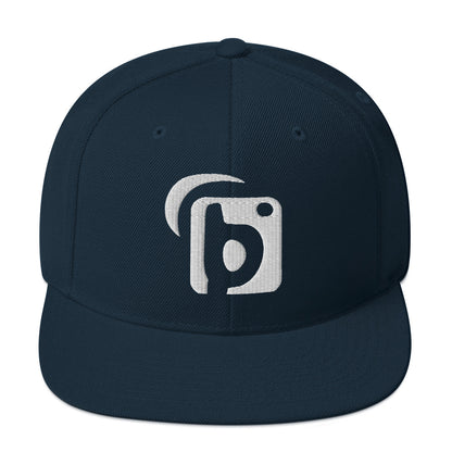 BLOK Original Logo - Women's Snapback Hat - 3D White Embroidery