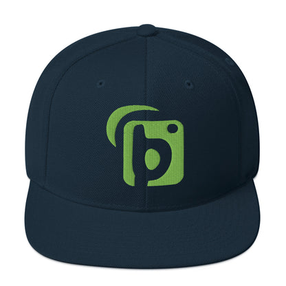 BLOK Original Logo - Women's Snapback Hat - Lime Green 3D Embroidery