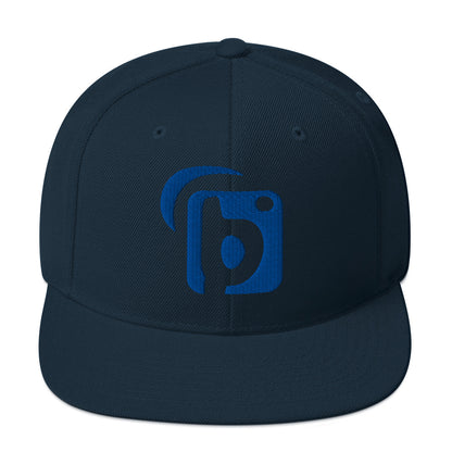 BLOK Original Logo - Women's Snapback Hat - Blue 3D Embroidery