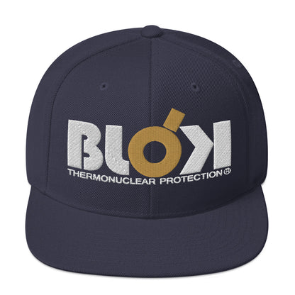 Thermonuclear Protection - Snapback Hat- Gold and White Embroidery - Women's
