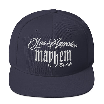 BLOK LA Mayhem - Women's Snapback Hat - White Embroidery