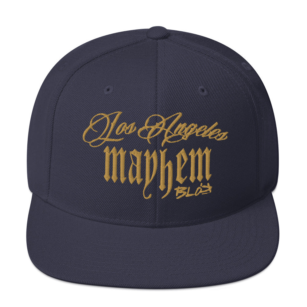 BLOK LA Mayhem - Women's Snapback Hat - Gold Embroidery