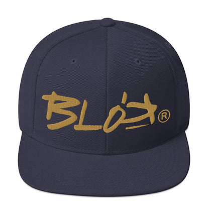 BLOK Underscore - Women's Snapback Hat - Gold Embroidery