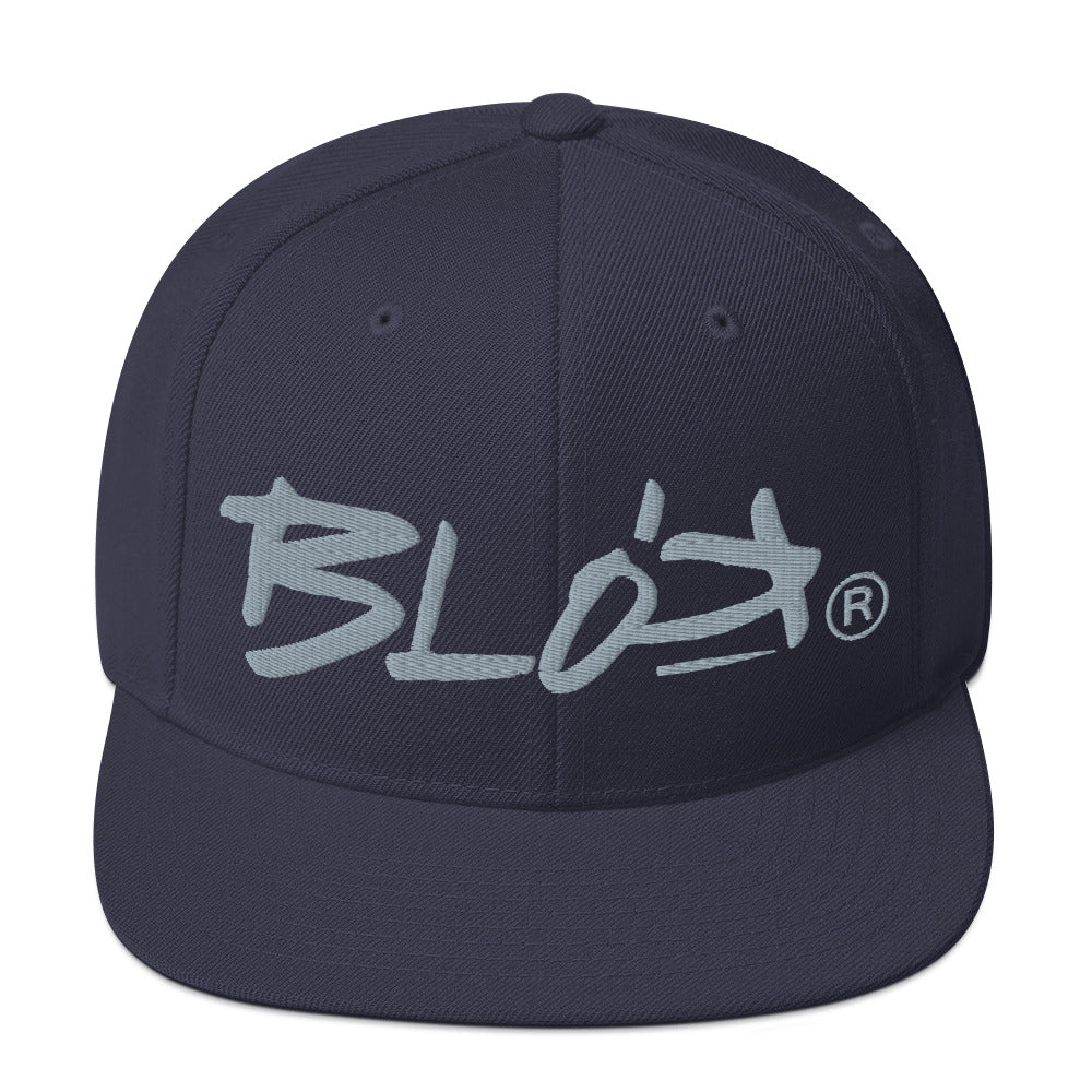 BLOK Underscore - Women's Snapback Hat - Grey Embroidery