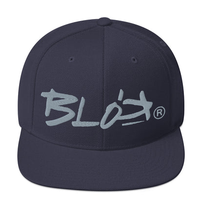 BLOK Underscore - Women's Snapback Hat - Grey Embroidery