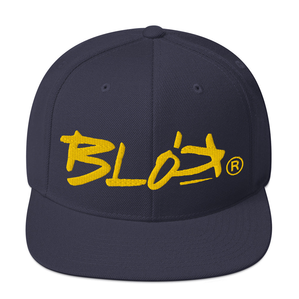 BLOK Underscore - Women's Snapback Hat - Yellow Embroidery