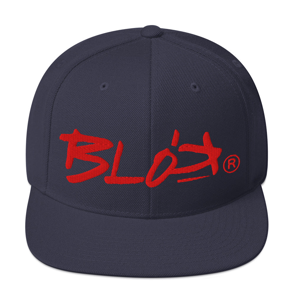 BLOK Underscore - Women's Snapback Hat - Red Embroidery