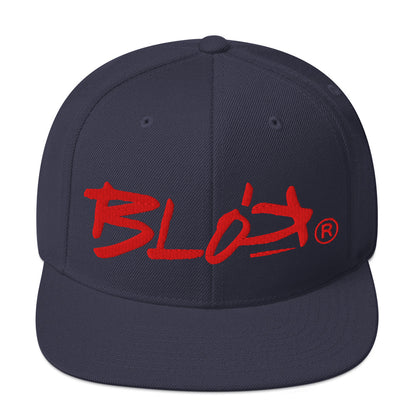 BLOK Underscore - Women's Snapback Hat - Red Embroidery